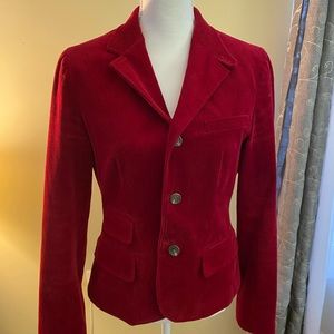 Ralph Lauren Red Corduroy Blazer